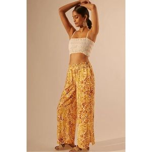 NWOT Cecilia Pettersson For Anthropologie Pull-On Printed Pants Small
